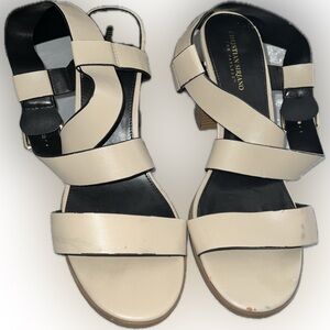 Christian Siriano Beige Strappy Sandals